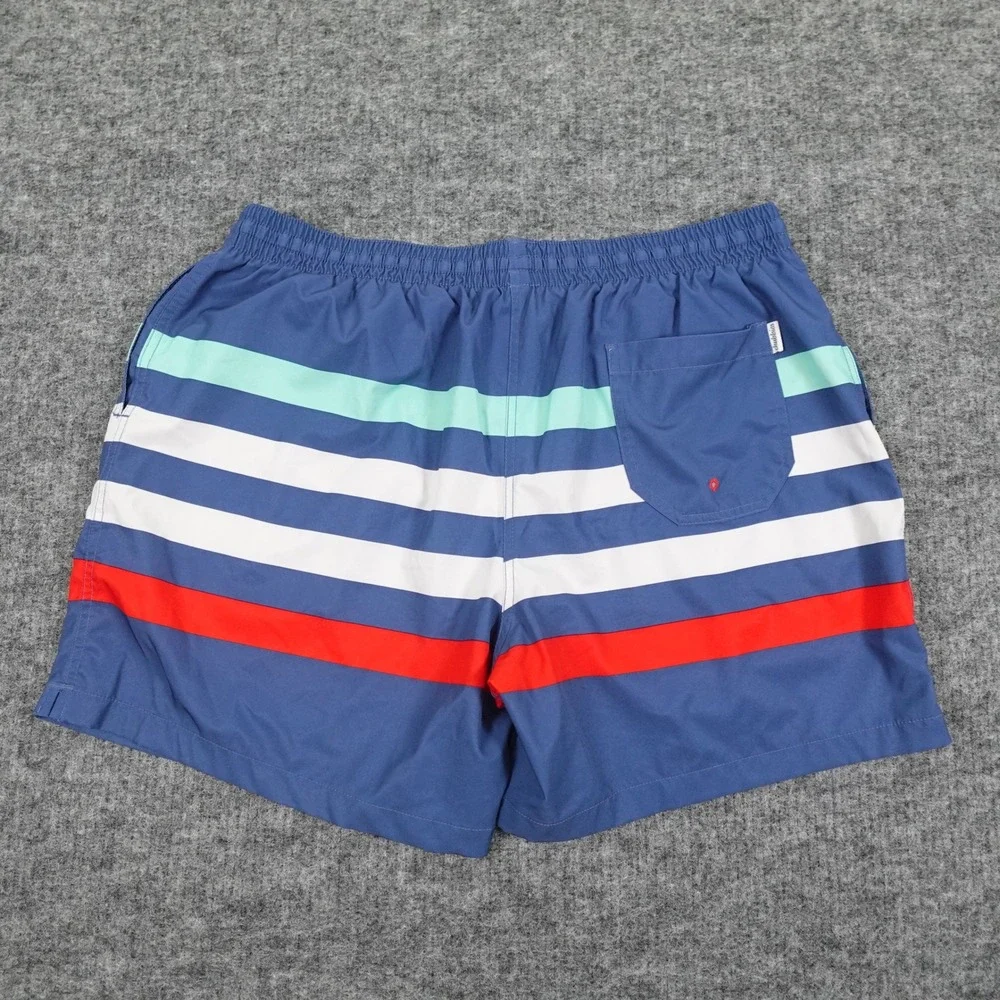 Chubbies Swim Trunks Mens 2XL‎ Blue Striped Stretch Volley Shorts 5.5